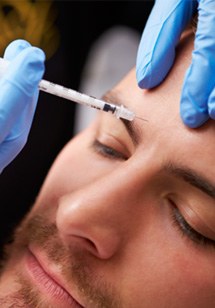 Man getting BOTOX